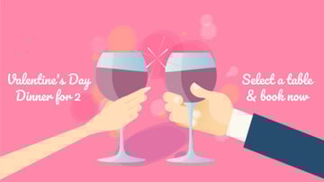 Couple toasting Wine on Valentine's Day