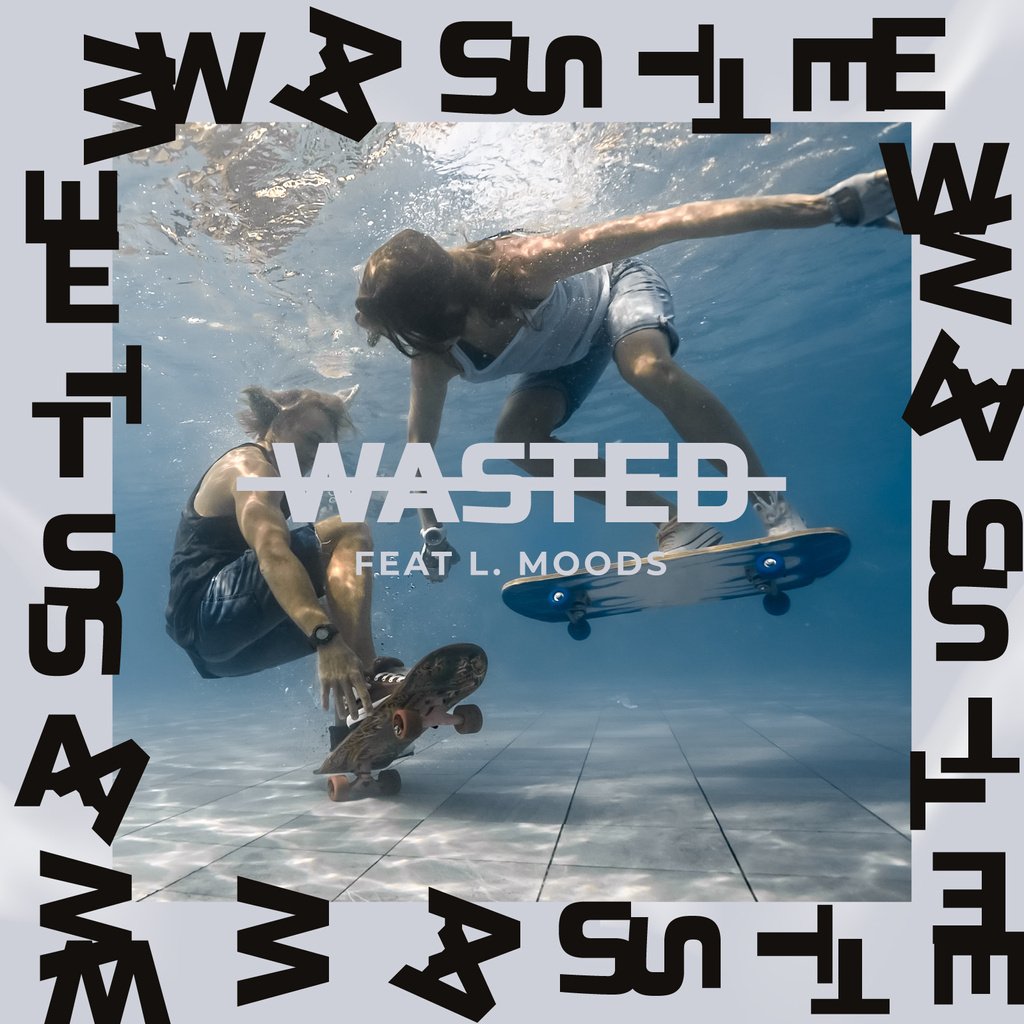 Boys with Skateboards underwater — Create a Design Boys with Skateboards underwater — Create a Design