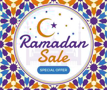 Ramadan Kareem kaleidoscopic frame