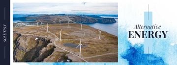 Wind turbines farm
