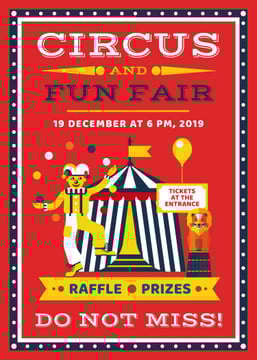 Circus and funfair poster
