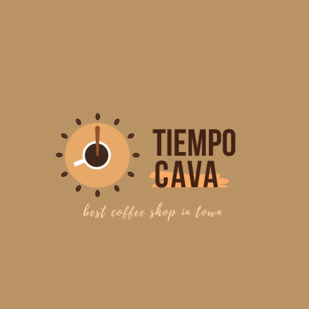 Coffee Shop Ad with Clock and Coffee Cup — Создать дизайн Coffee Shop Ad with Clock and Coffee Cup — Создать дизайн