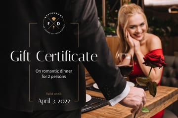 Dinner Offer with Romantic Couple in Restaurant