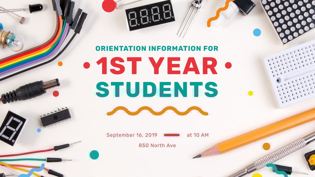 Education Event announcement School Stationery on Table — Maak een ontwerp Education Event announcement School Stationery on Table — Maak een ontwerp
