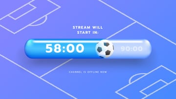 Game Stream Ad with Sports Field illustration
