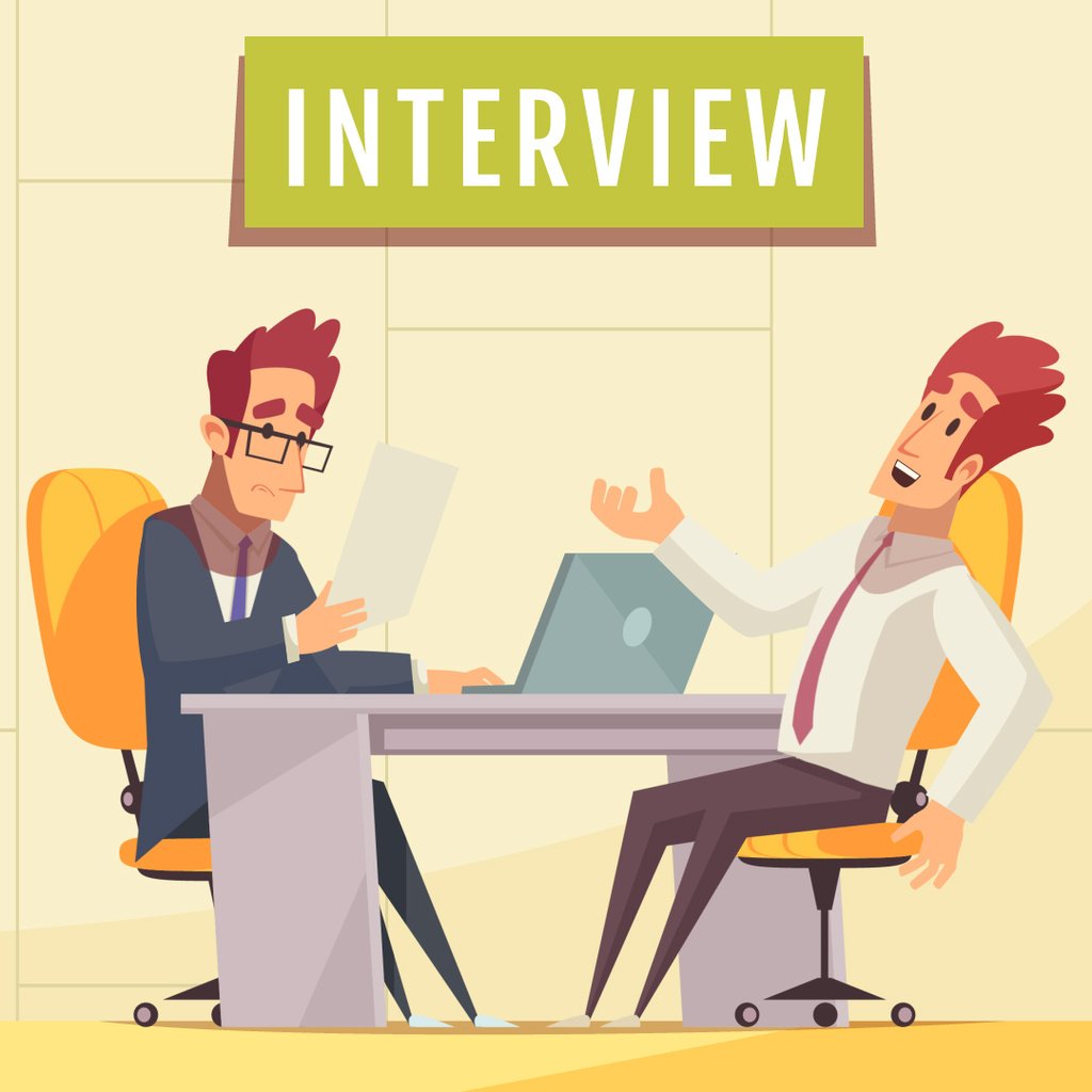 Man at job interview — Créer un visuel Man at job interview — Créer un visuel