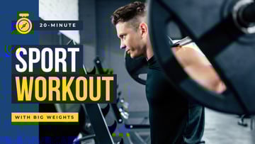 Gym Promotion Man Lifting Barbell
