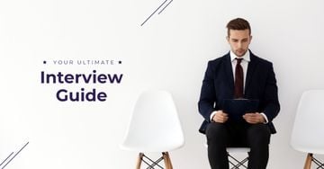 Young man in formal suit waiting for job interview