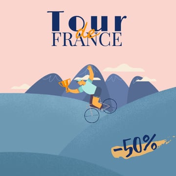 Tour de France with Cyclists with Trophy Cup