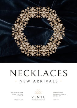 Jewelry Collection Ad with Elegant Necklace