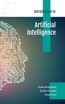 Artificial Intelligence Concept Human Face in Blue