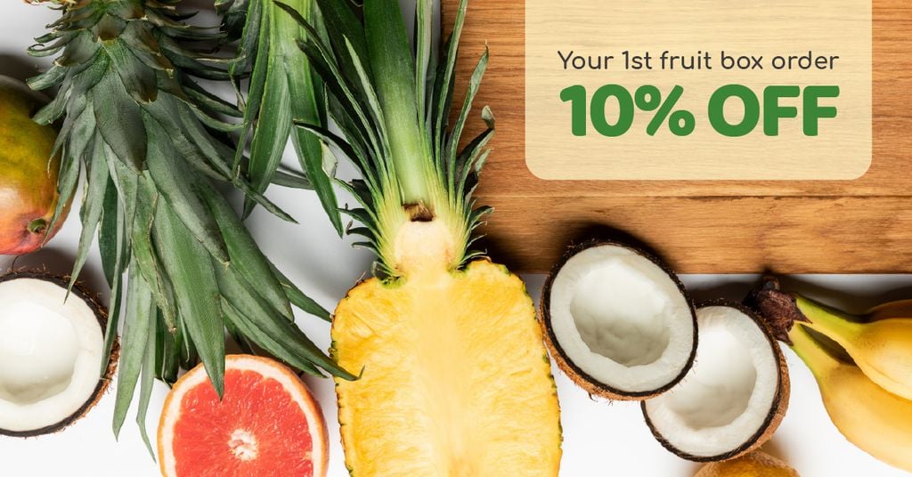 Food Store Offer Fresh Tropical Fruits — Создать дизайн Food Store Offer Fresh Tropical Fruits — Создать дизайн