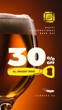 Beer Day Offer Draft in Chalice Glass