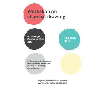 Charcoal Drawing Workshop colorful spots