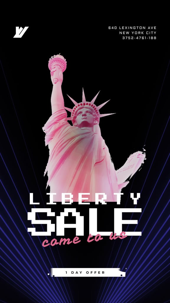 Independence Day Rotating Liberty Statue in Pink | Vertical Video Template — Create a Design Independence Day Rotating Liberty Statue in Pink | Vertical Video Template — Create a Design