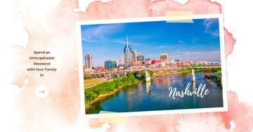 Nashville Invitation Postcard with City View
