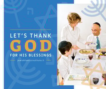 Family at Passover dinner table