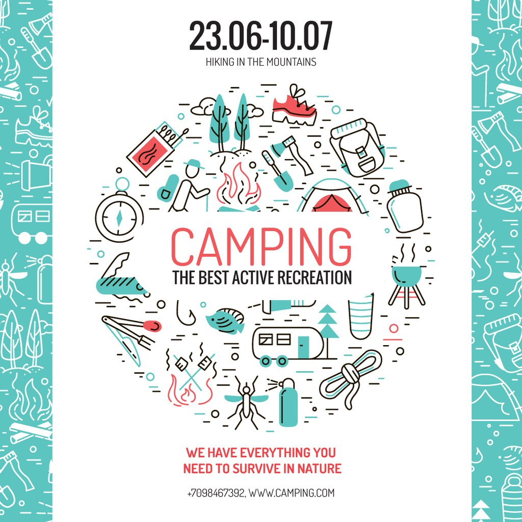 Camping trip advertisement — ein Design erstellen Camping trip advertisement — ein Design erstellen