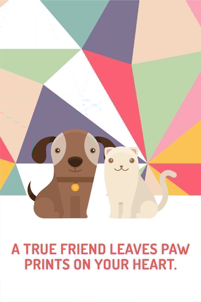 Pets Quote with Cute Dog and Cat — Створити дизайн Pets Quote with Cute Dog and Cat — Створити дизайн