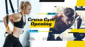 Gym Opening announcement People Working Out