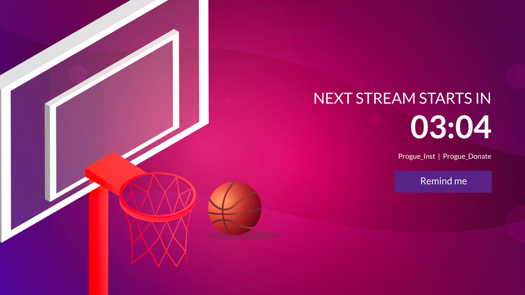 Basketball Basket with Ball on Pink — ein Design erstellen Basketball Basket with Ball on Pink — ein Design erstellen