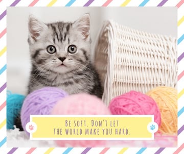 Quote poster with kitty