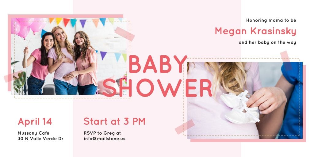 Baby Shower Invitation Happy Pregnant Woman — Crear un diseño Baby Shower Invitation Happy Pregnant Woman — Crear un diseño