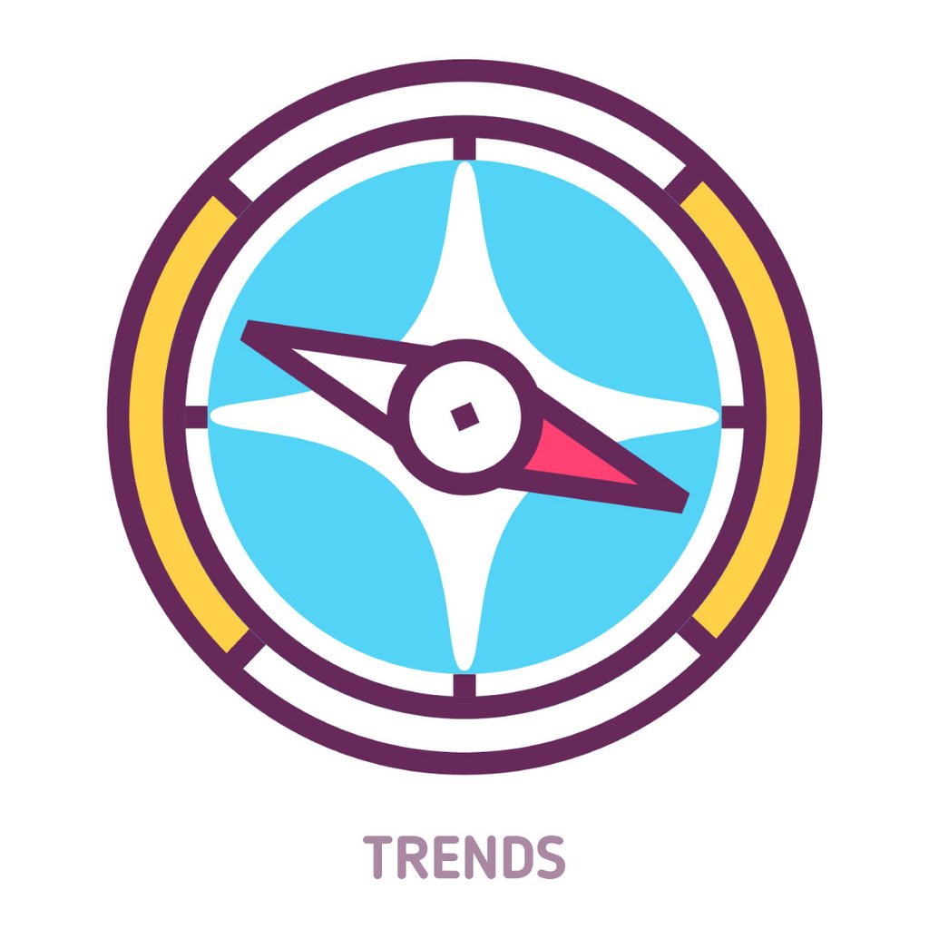 Rotating compass arrows — ein Design erstellen Rotating compass arrows — ein Design erstellen