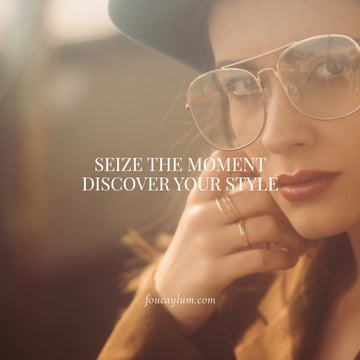 Fashion Quote with Stylish Woman in Vintage Outfit