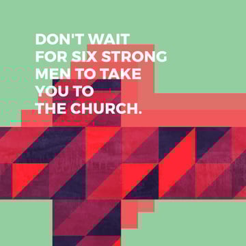 Citation about Religion on Abstract Pattern