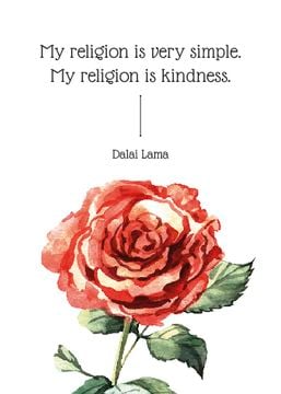 Religion Inspirational quote with rose
