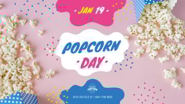Popcorn Day Celebration Hot Popcorn in Carton