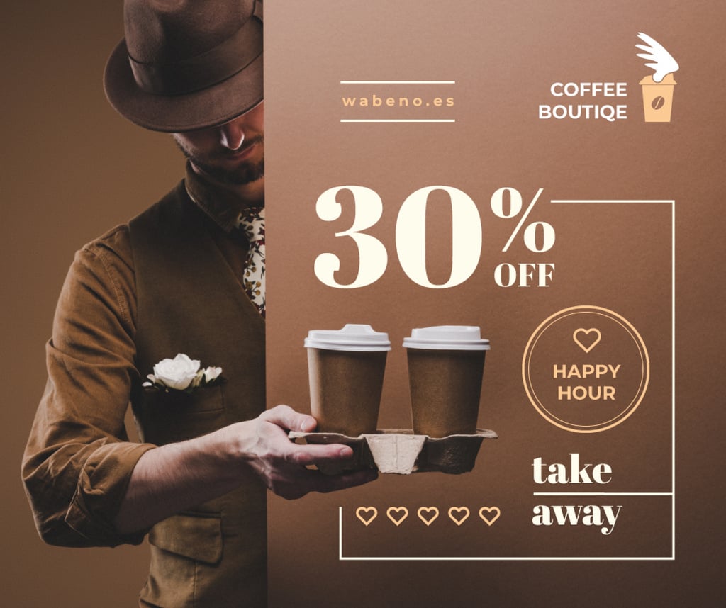 Man holding Coffee To-go — Crear un diseño Man holding Coffee To-go — Crear un diseño