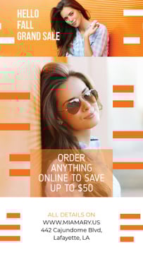 Fashion Promotion Beautiful Girl by Orange Wall