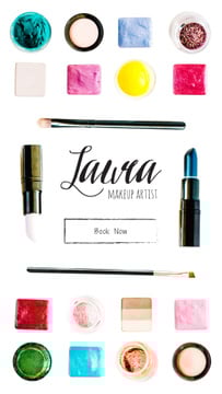 Makeup Cosmetics in Bright Colors