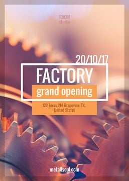 Factory Grand Opening Mechanical Cogwheels