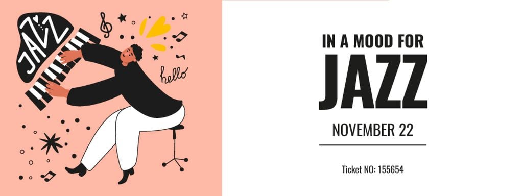 Jazz Event with Musician playing Piano — ein Design erstellen Jazz Event with Musician playing Piano — ein Design erstellen