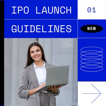 Smiling Businesswoman for IPO launch guidelines
