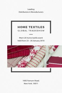 Home Textiles Event Announcement in Red