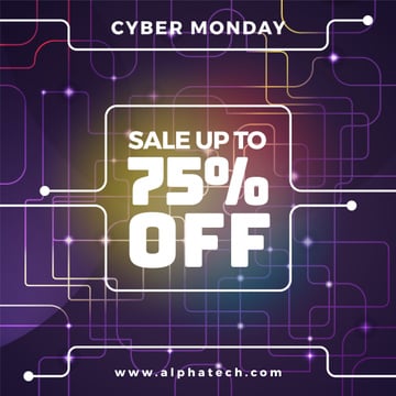 Cyber Monday Sale on Digital network pattern