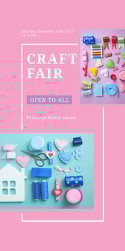 Craft Fair with needlework tools