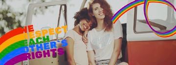 Pride Month Celebration Two Smiling Girls