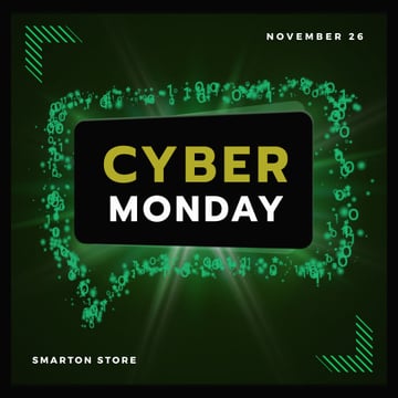 Cyber Monday in Message bubble frame