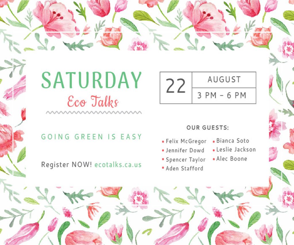 Saturday eco talks — Créer un visuel Saturday eco talks — Créer un visuel