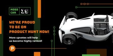 Product Hunt Launch Ad with Sports Car