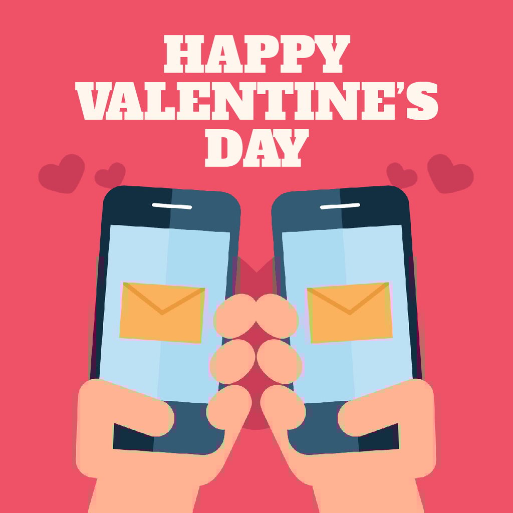 Valentine's Day with Couple sending Messages — ein Design erstellen Valentine's Day with Couple sending Messages — ein Design erstellen