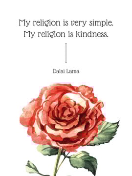 Religion Inspirational quote with rose
