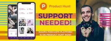 Product Hunt Campaign with Man Wearing Headphones