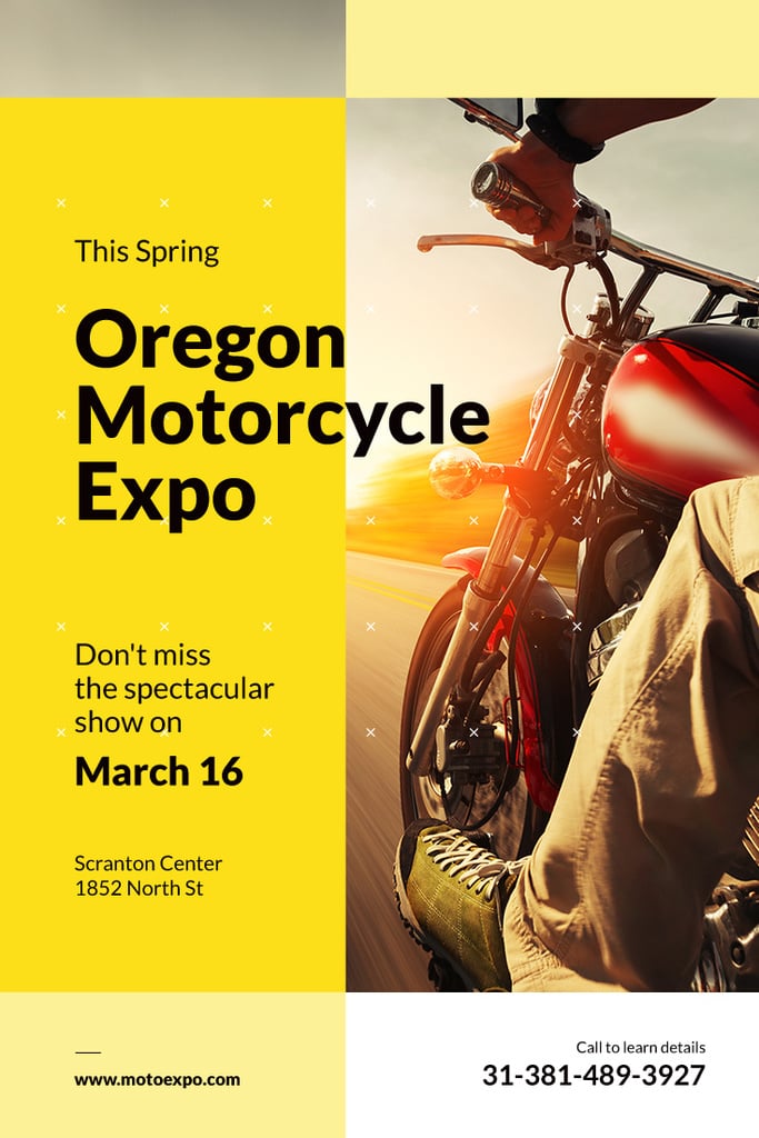 Oregon motorcycle exhibition poster — Create a Design Oregon motorcycle exhibition poster — Create a Design