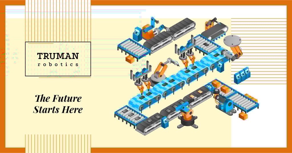 Automated Production Line | Facebook Ad Template — Создать дизайн Automated Production Line | Facebook Ad Template — Создать дизайн